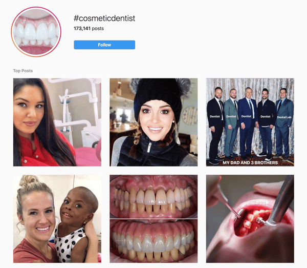 #cosmeticdentist social media tips