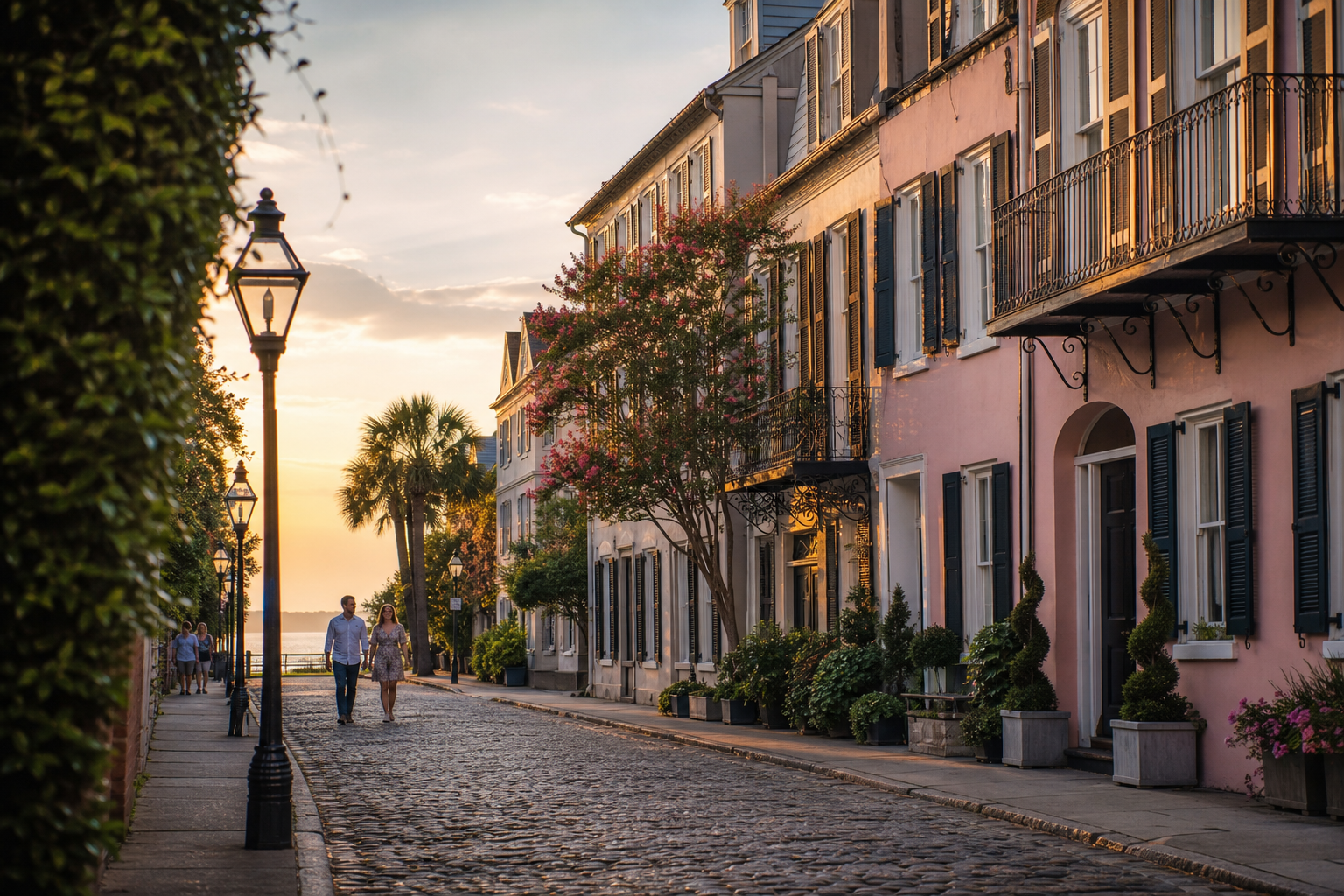 Charleston Skyline at Dusk