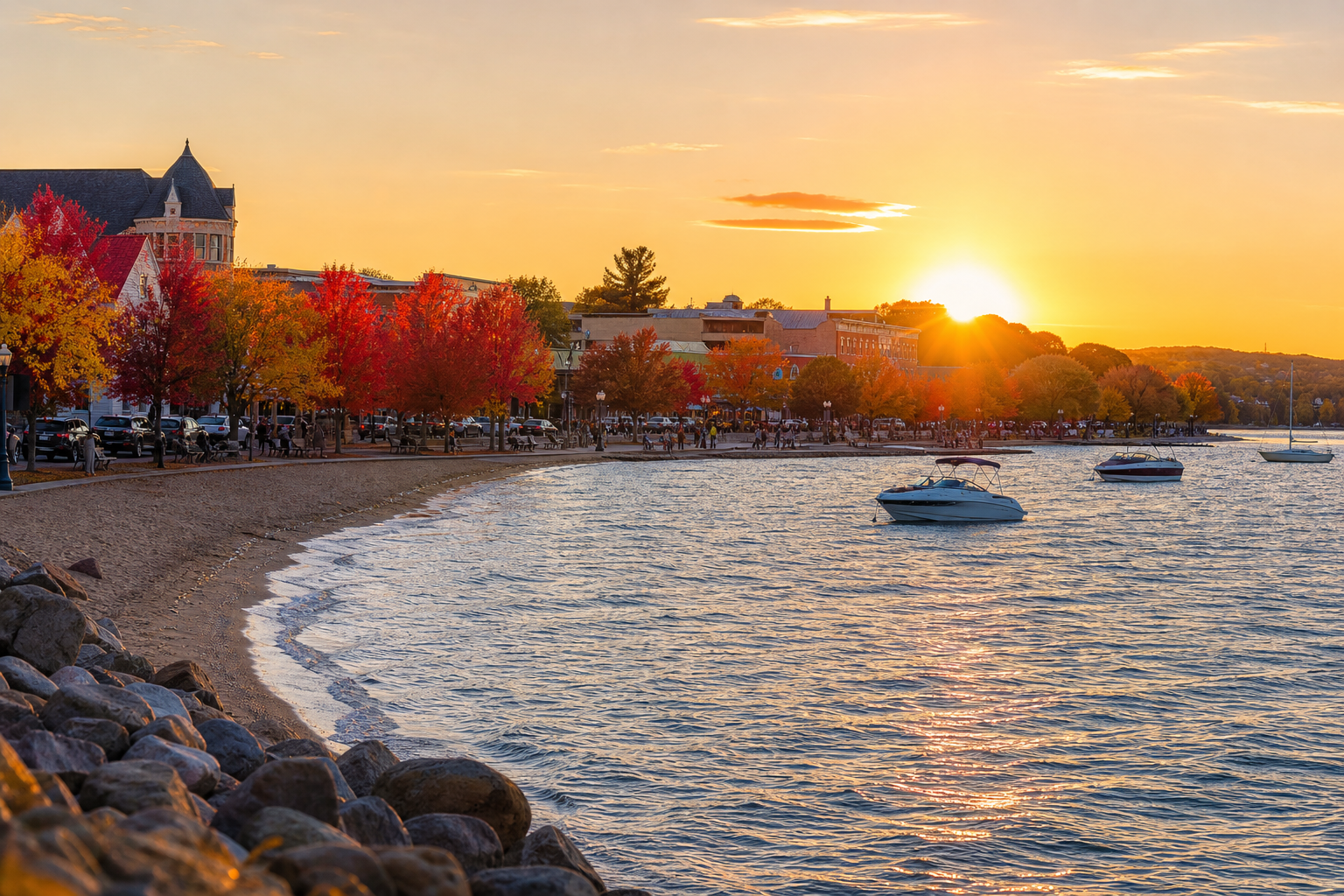 Traverse City Michigan Skyline
