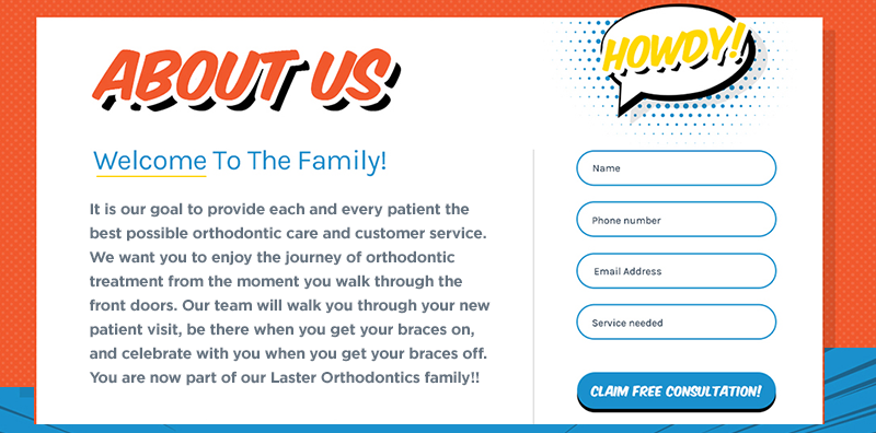 About us essential dentist website page-