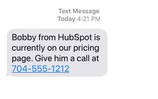 HubSpot workflows SMS Notification