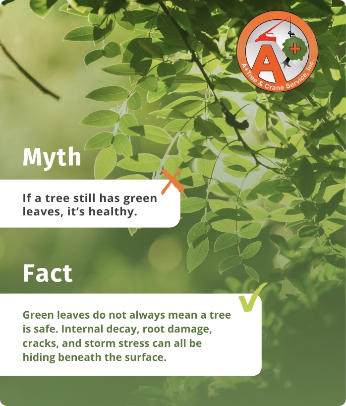Example social media post for A+ Tree and Crane tree service company in Raleigh North Carolina