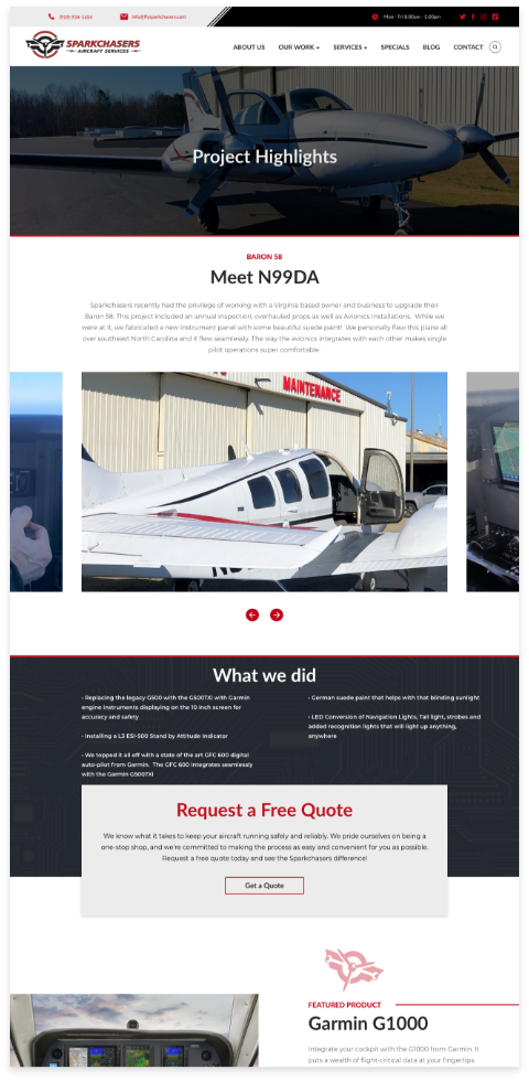 Aviation Website Design Part 3