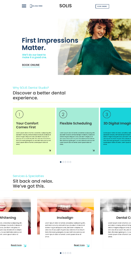 Dental Website Design 3