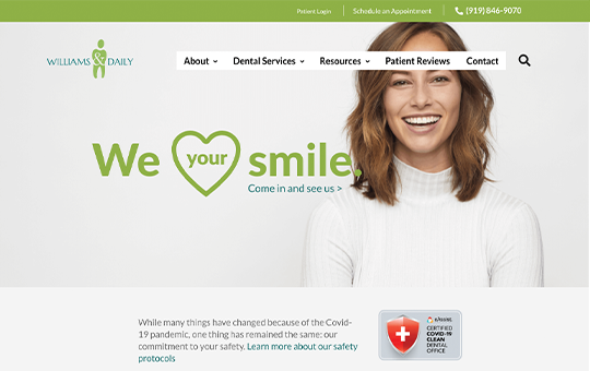 dental website design